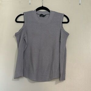 Un Deux Trois cold shoulder waffle swerater